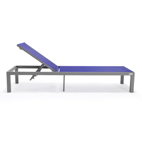 Marlin Aluminum Outdoor Chaise Lounge Chair with Sling Fabric Seat