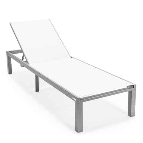 Marlin Aluminum Outdoor Chaise Lounge Chair with Sling Fabric Seat