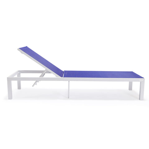 Marlin Aluminum Outdoor Chaise Lounge Chair with Sling Fabric Seat