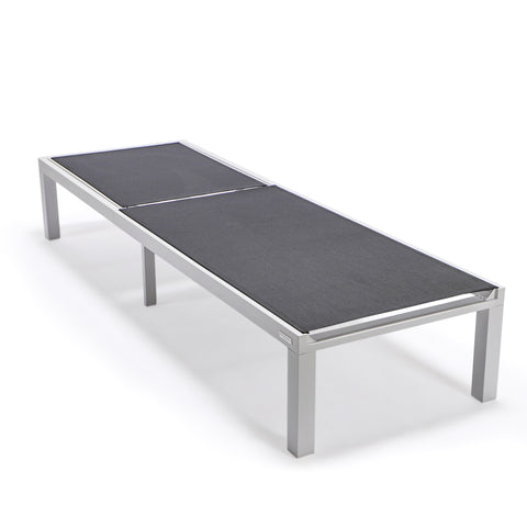 Marlin Aluminum Outdoor Chaise Lounge Chair with a Square Fire Pit Table