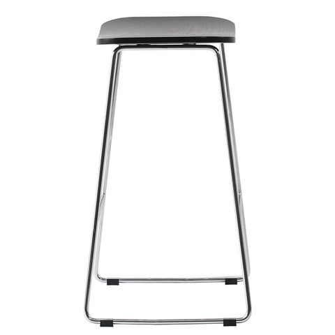 Melrose Modern Wood Counter Stool With Chrome Frame Set of 2