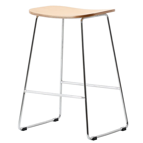 Melrose Modern Wood Counter Stool With Chrome Frame Set of 2