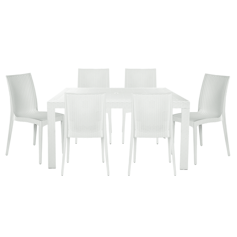 Mace Mid-Century 7-Piece Outdoor Dining Set