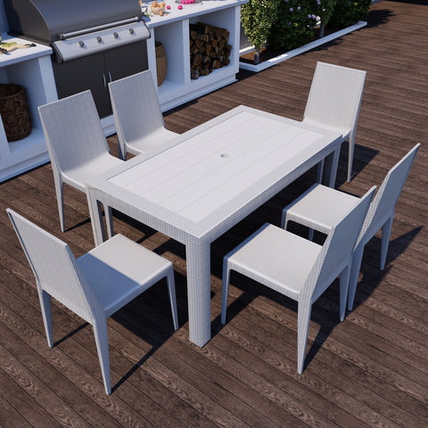Mace Weave Design Outdoor Dining Table