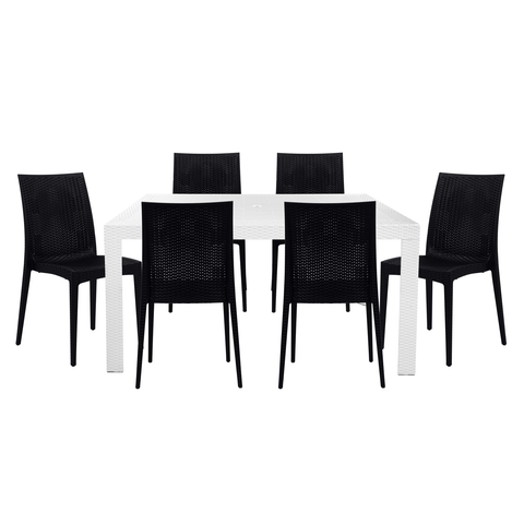 Mace Mid-Century 7-Piece Outdoor Dining Set