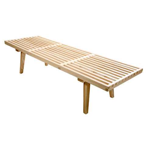 Inwood 5 Feet Platform Bench with Rubberwood Frame and Beech Wood Legs