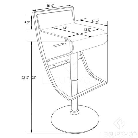 Napoli Transparent Acrylic Bar/Counter Stool