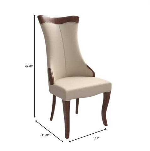 Novara Modern Dining Side Chair Upholstered in Leather/Velvet with Rubberwood Legs Set of 4