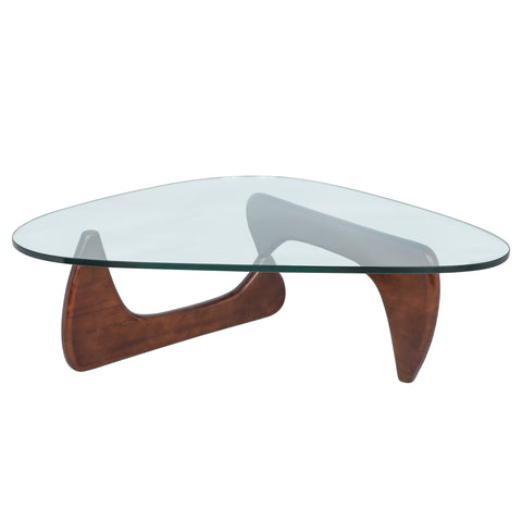 Imperial Modern Glass Top Triangle Coffee Table