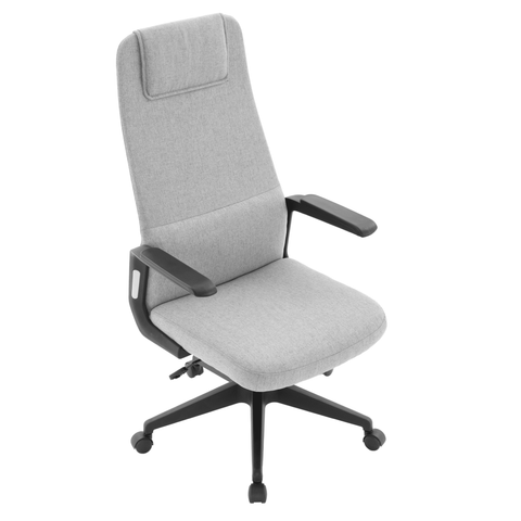 Nexa High-Back Conference Office Chair in Leather/Polyester Adjustable Height Swivel and Tilt