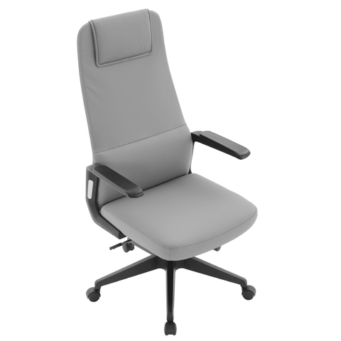 Nexa High-Back Conference Office Chair in Leather/Polyester Adjustable Height Swivel and Tilt