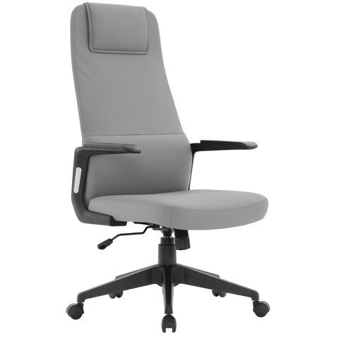 Nexa High-Back Conference Office Chair in Leather/Polyester Adjustable Height Swivel and Tilt