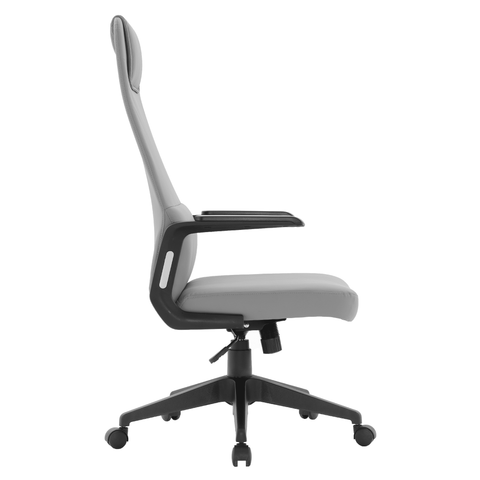 Nexa High-Back Conference Office Chair in Leather/Polyester Adjustable Height Swivel and Tilt