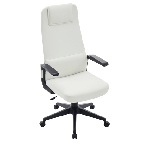 Nexa High-Back Conference Office Chair in Leather/Polyester Adjustable Height Swivel and Tilt