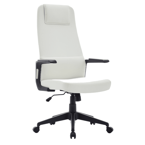 Nexa High-Back Conference Office Chair in Leather/Polyester Adjustable Height Swivel and Tilt