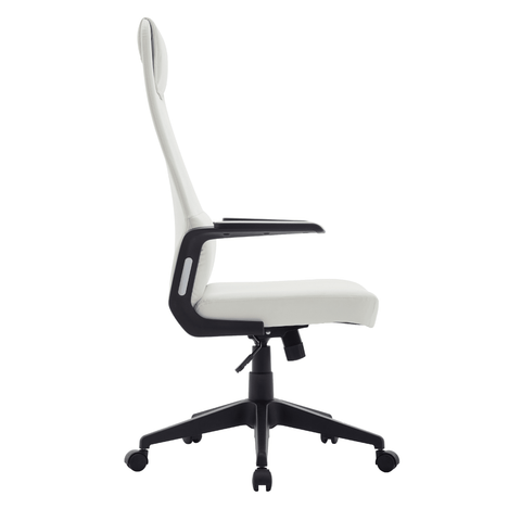 Nexa High-Back Conference Office Chair in Leather/Polyester Adjustable Height Swivel and Tilt