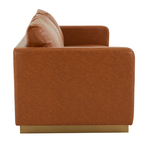 Gold Base Upholstered Velvet Full Size Sofa - Nervo Collection