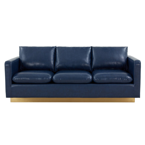 Gold Base Upholstered Velvet Full Size Sofa - Nervo Collection