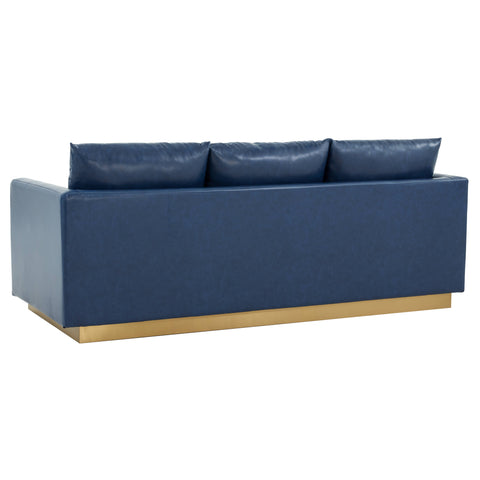 Gold Base Upholstered Velvet Full Size Sofa - Nervo Collection