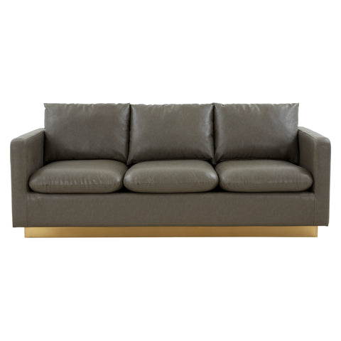 Gold Base Upholstered Velvet Full Size Sofa - Nervo Collection