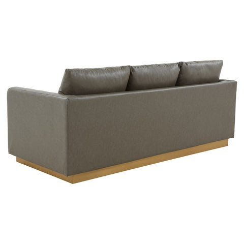 Gold Base Upholstered Velvet Full Size Sofa - Nervo Collection