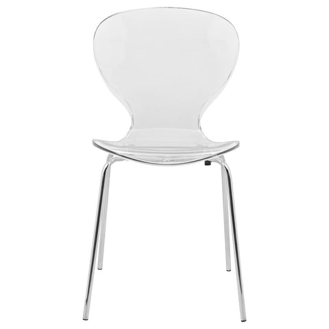 Modern Oyster Transparent Side Chair