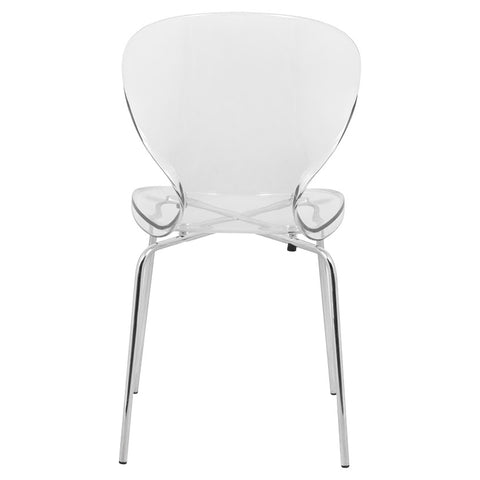 Modern Oyster Transparent Side Chair