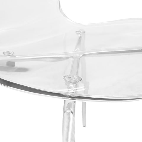 Modern Oyster Transparent Side Chair