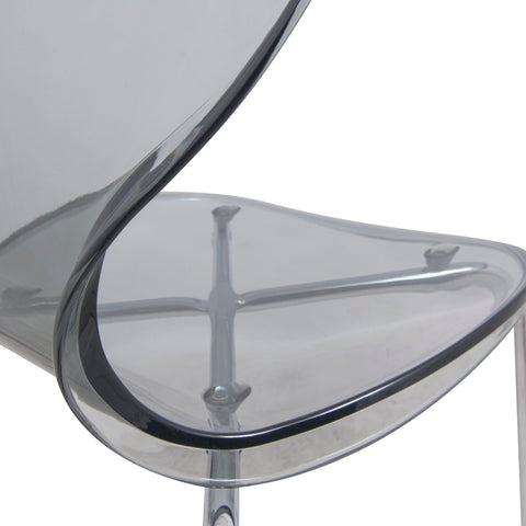 Modern Oyster Transparent Side Chair