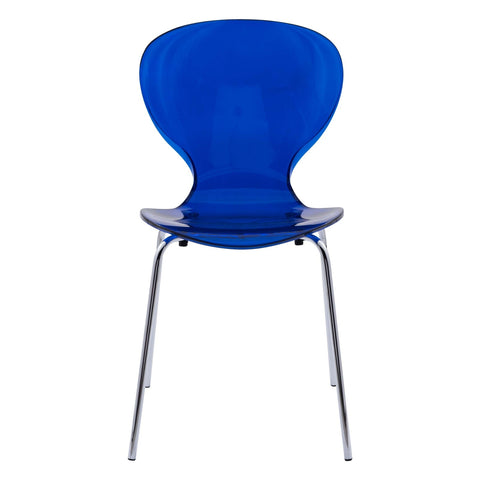 Modern Oyster Transparent Side Chair