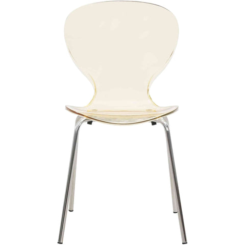 Modern Oyster Transparent Side Chair Set of 4