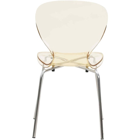 Modern Oyster Transparent Side Chair Set of 4