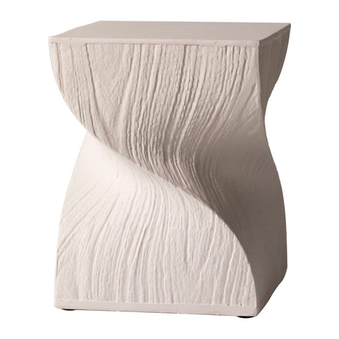 Onyx Square Side Table in Fiberstone Assembled Accent End Table