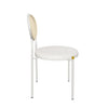 Euston Modern Upholstered Dining Chair with Round Wicker/Velvet Back Style