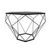 Malibu Octagon Glass Tabletop Coffee Table / End Table With Gold Metal Base