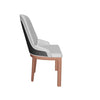 Verisma Dining Chair Upholstered in Leather with Diamond Stitching Back Design