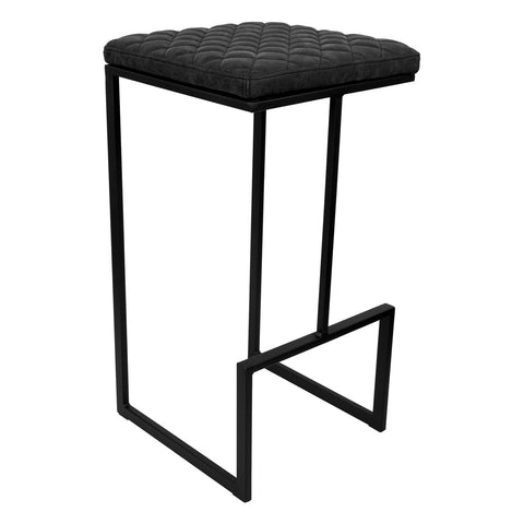 Quincy Leather Bar Stools With Metal Frame