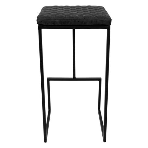 Quincy Leather Bar Stools With Metal Frame