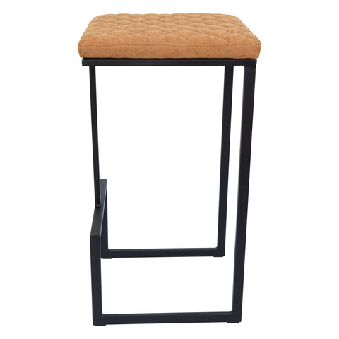 Quincy Leather Bar Stools With Metal Frame