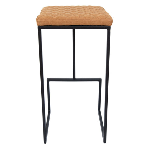 Quincy Leather Bar Stools With Metal Frame