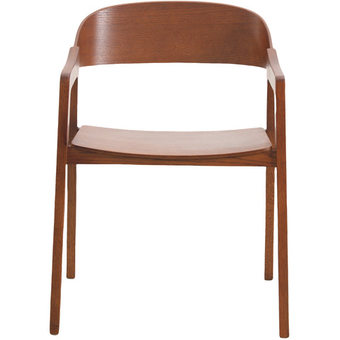 Rivo Dining Chairs in Sturdy Oak Wood with Open Back Design and Armrests