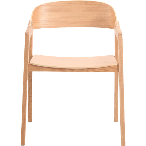 Rivo Dining Chairs in Sturdy Oak Wood with Open Back Design and Armrests