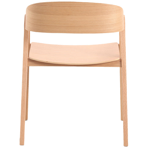 Rivo Dining Chairs in Sturdy Oak Wood with Open Back Design and Armrests