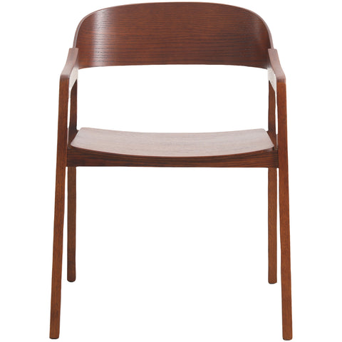 Rivo Dining Chairs in Sturdy Oak Wood with Open Back Design and Armrests