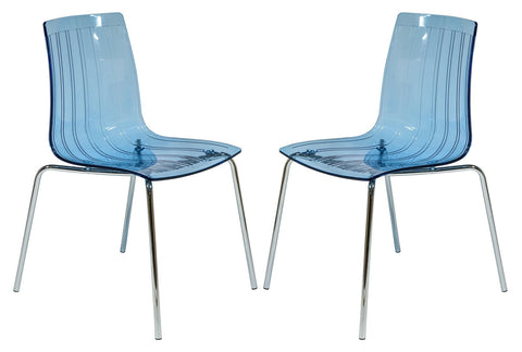 Ralph Dining Chair in Clear Set of 2