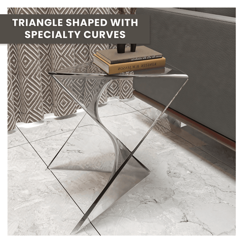 Randolph Triangular Accent Side Table in ABS/PC Plastic