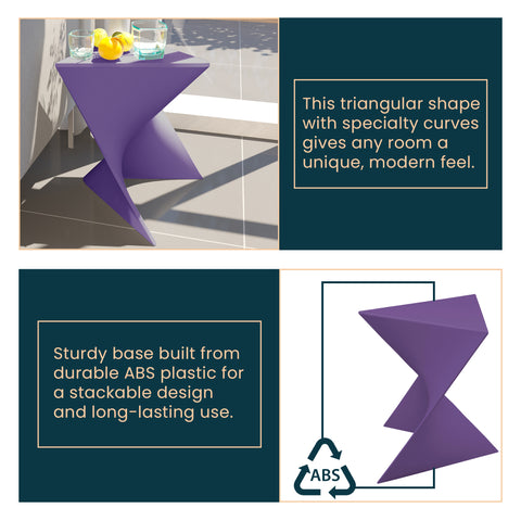 Randolph Triangular Accent Side Table in ABS/PC Plastic