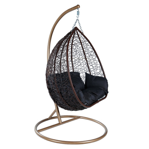 Recluse Two-Person Seater Hanging Swing Chair with Teardrop Design