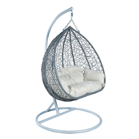 Recluse Two-Person Seater Hanging Swing Chair with Teardrop Design