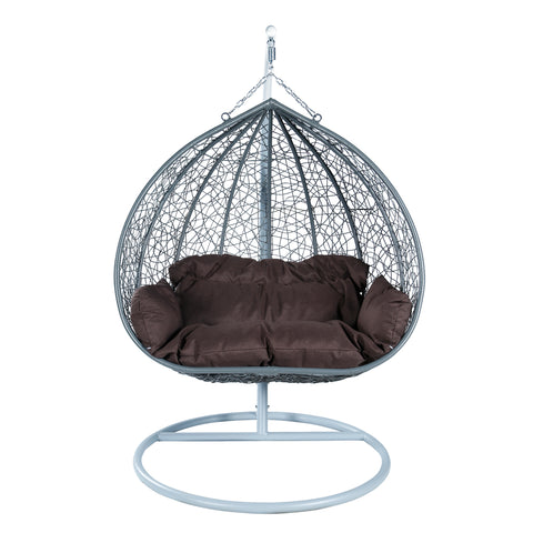 Recluse Two-Person Seater Hanging Swing Chair with Teardrop Design